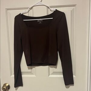 Hollister Women's Chocolate Long Sleeve Top